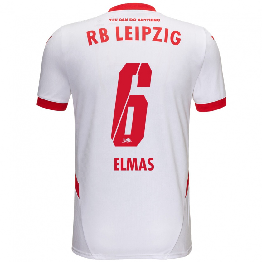 Kandiny Kinder Eljif Elmas #6 Weiß Rot Heimtrikot Trikot 2024/25 T-Shirt