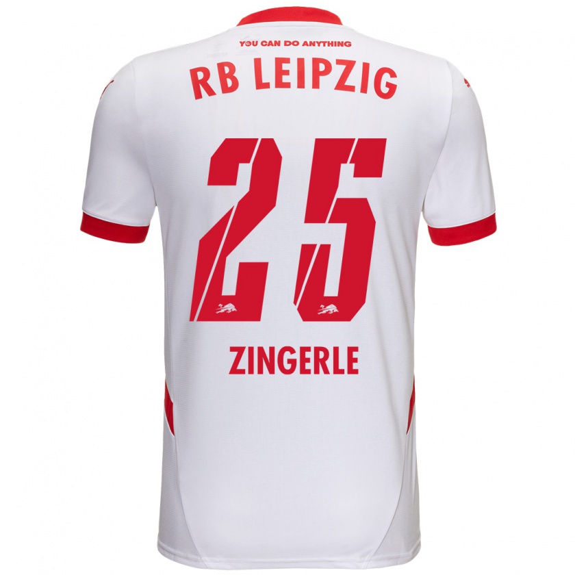 Kandiny Kinder Leopold Zingerle #25 Weiß Rot Heimtrikot Trikot 2024/25 T-Shirt