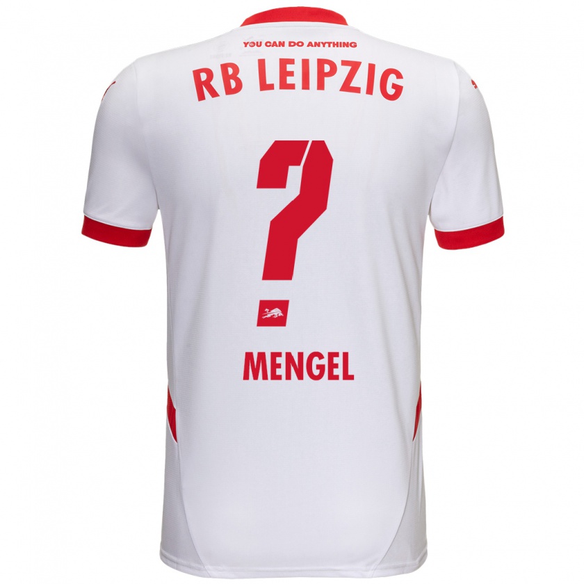 Kandiny Kinder Luca Mengel #0 Weiß Rot Heimtrikot Trikot 2024/25 T-Shirt