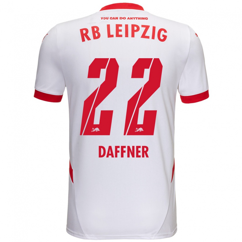 Kandiny Kinder Felix Daffner #22 Weiß Rot Heimtrikot Trikot 2024/25 T-Shirt