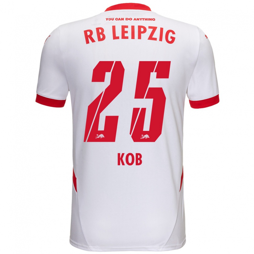 Kandiny Kinder Leon Koß #25 Weiß Rot Heimtrikot Trikot 2024/25 T-Shirt