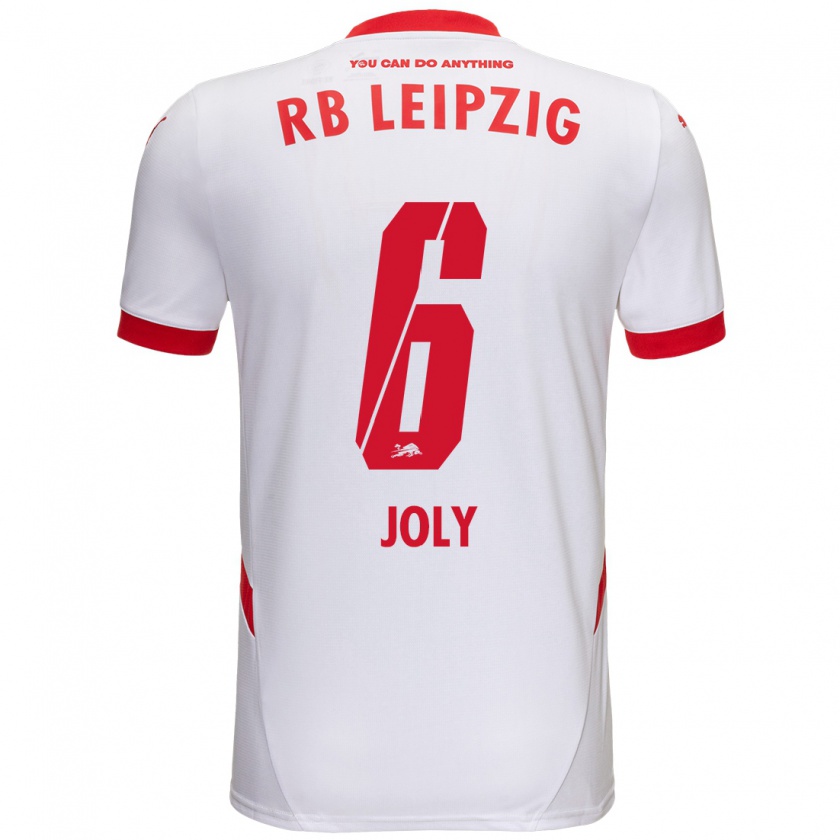 Kandiny Kinder Lou-Ann Joly #6 Weiß Rot Heimtrikot Trikot 2024/25 T-Shirt