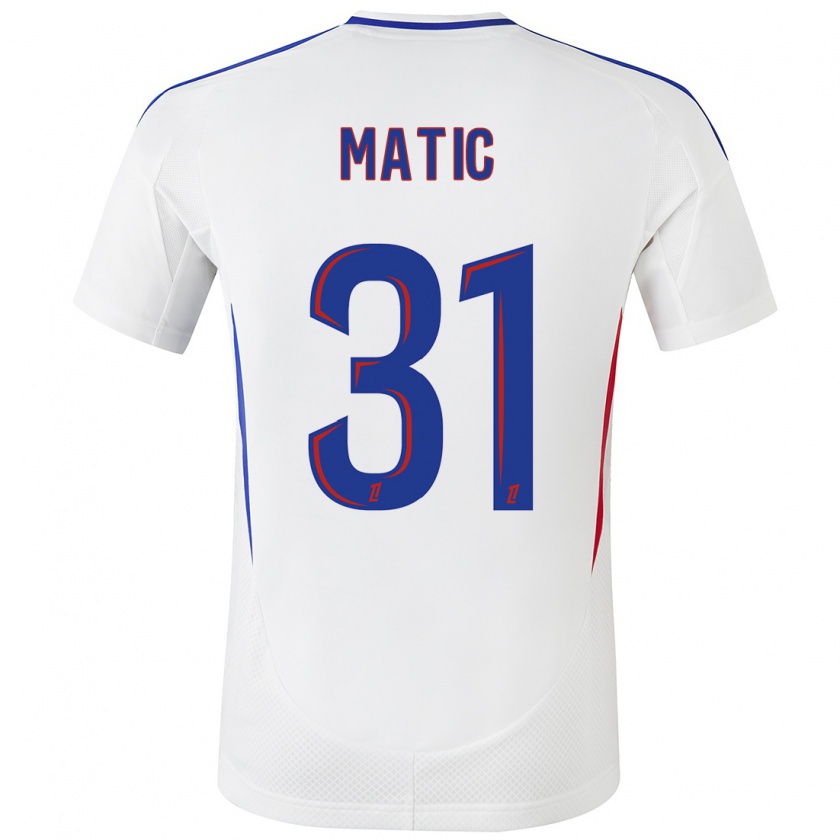 Kandiny Kinder Nemanja Matic #31 Weiß Blau Heimtrikot Trikot 2024/25 T-Shirt