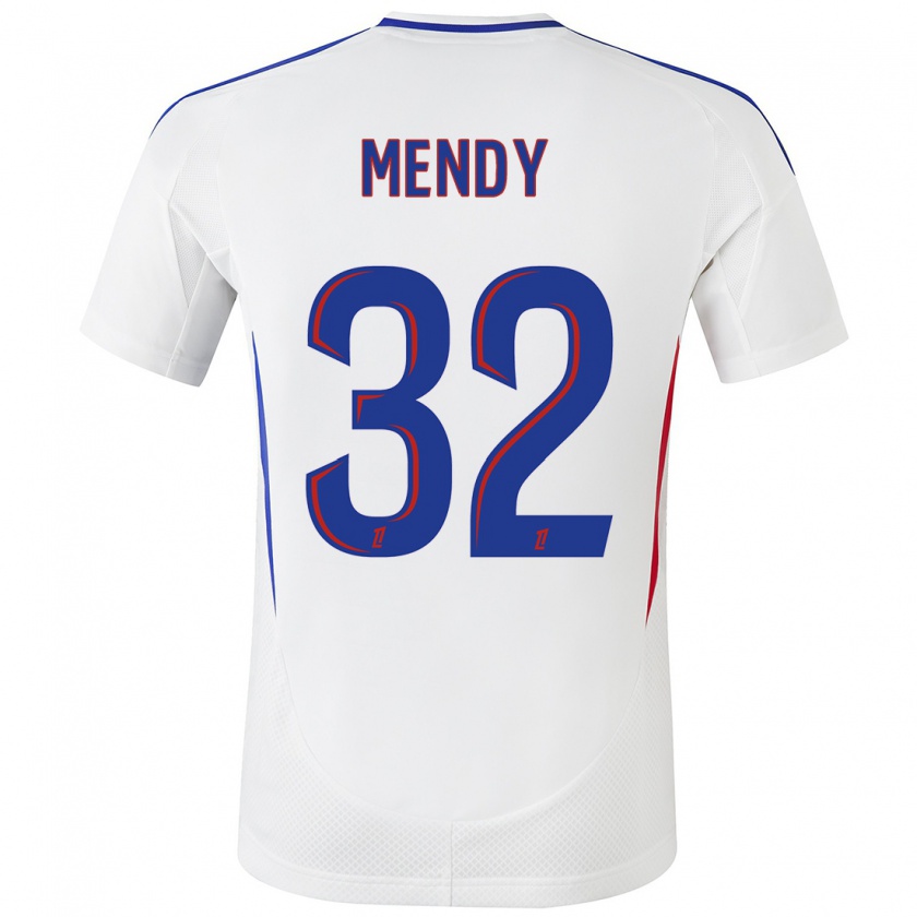 Kandiny Kinder Maeline Mendy #32 Weiß Blau Heimtrikot Trikot 2024/25 T-Shirt