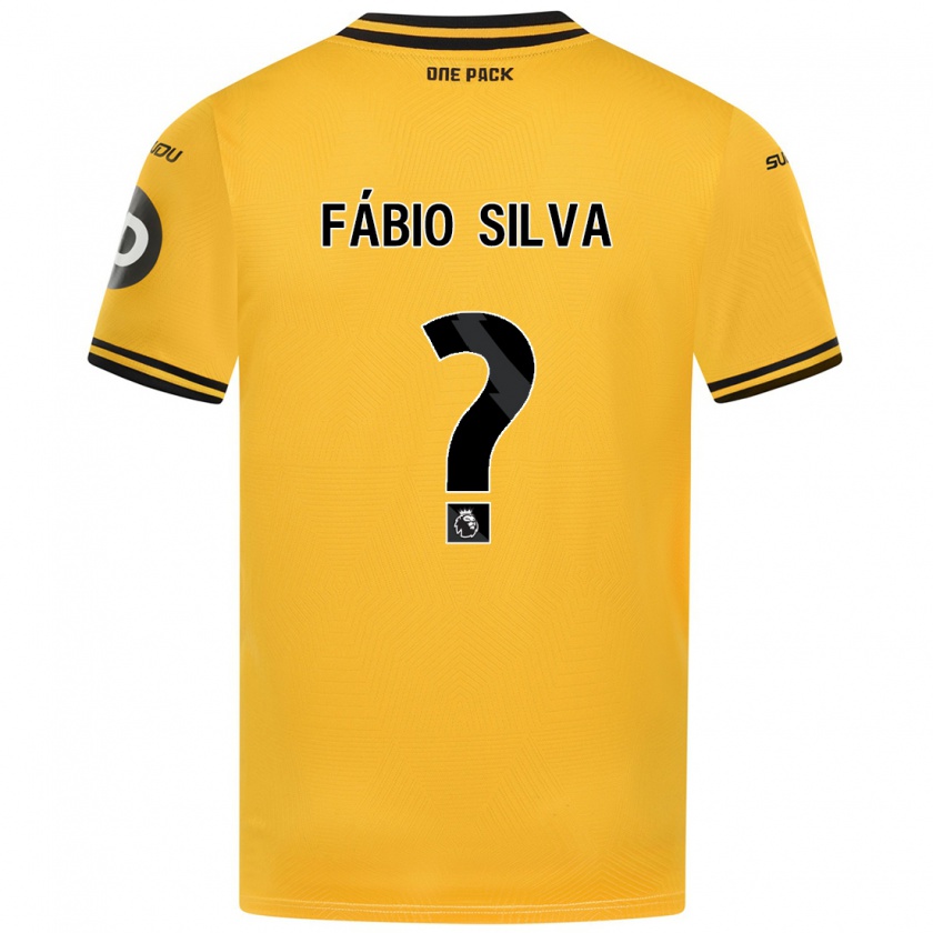 Kandiny Kinder Fábio Silva #0 Gelb Heimtrikot Trikot 2024/25 T-Shirt