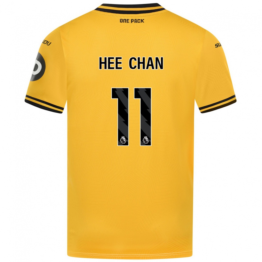 Kandiny Kinder Hee-Chan Hwang #11 Gelb Heimtrikot Trikot 2024/25 T-Shirt