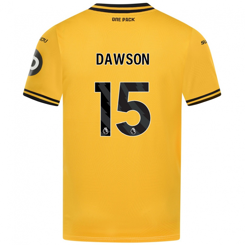 Kandiny Kinder Craig Dawson #15 Gelb Heimtrikot Trikot 2024/25 T-Shirt