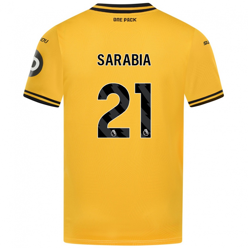 Kandiny Kinder Pablo Sarabia #21 Gelb Heimtrikot Trikot 2024/25 T-Shirt