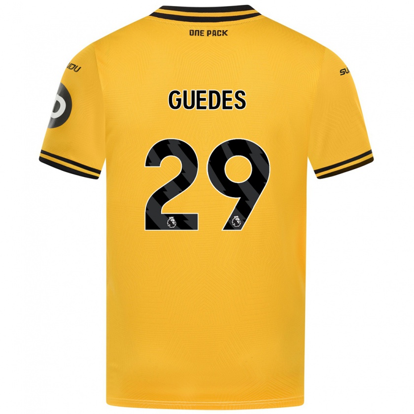 Kandiny Kinder Gonçalo Guedes #29 Gelb Heimtrikot Trikot 2024/25 T-Shirt