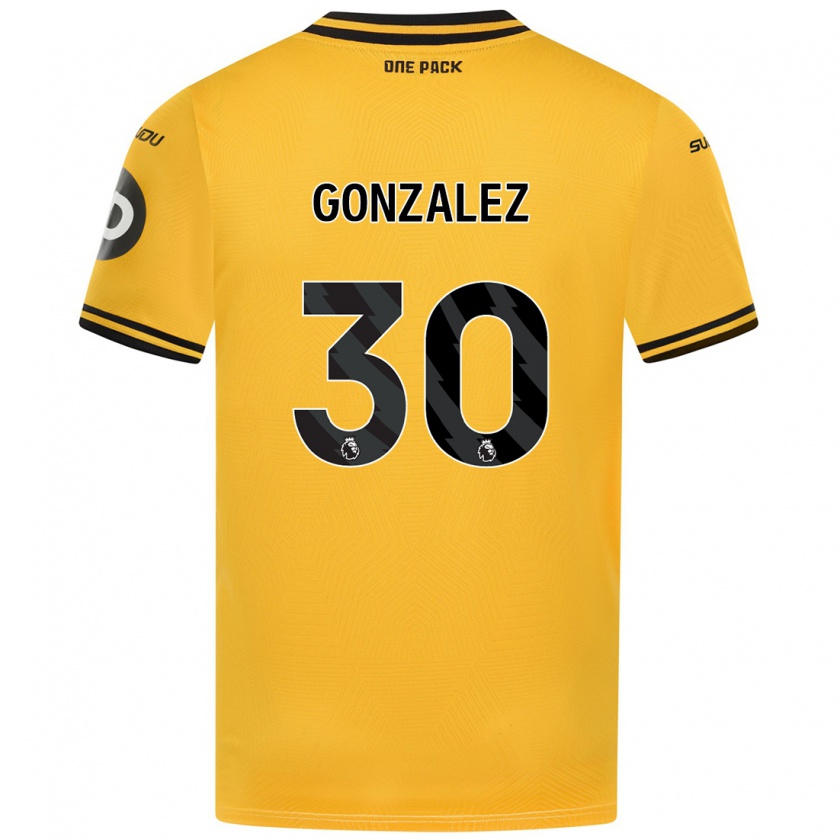 Kandiny Kinder Enso González #30 Gelb Heimtrikot Trikot 2024/25 T-Shirt