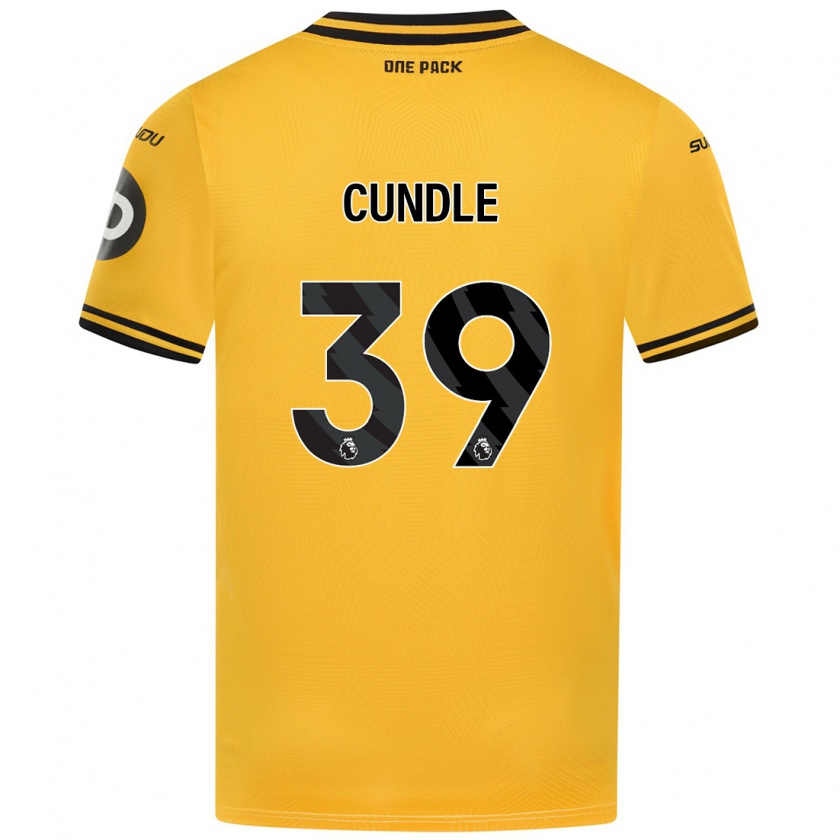 Kandiny Kinder Luke Cundle #39 Gelb Heimtrikot Trikot 2024/25 T-Shirt