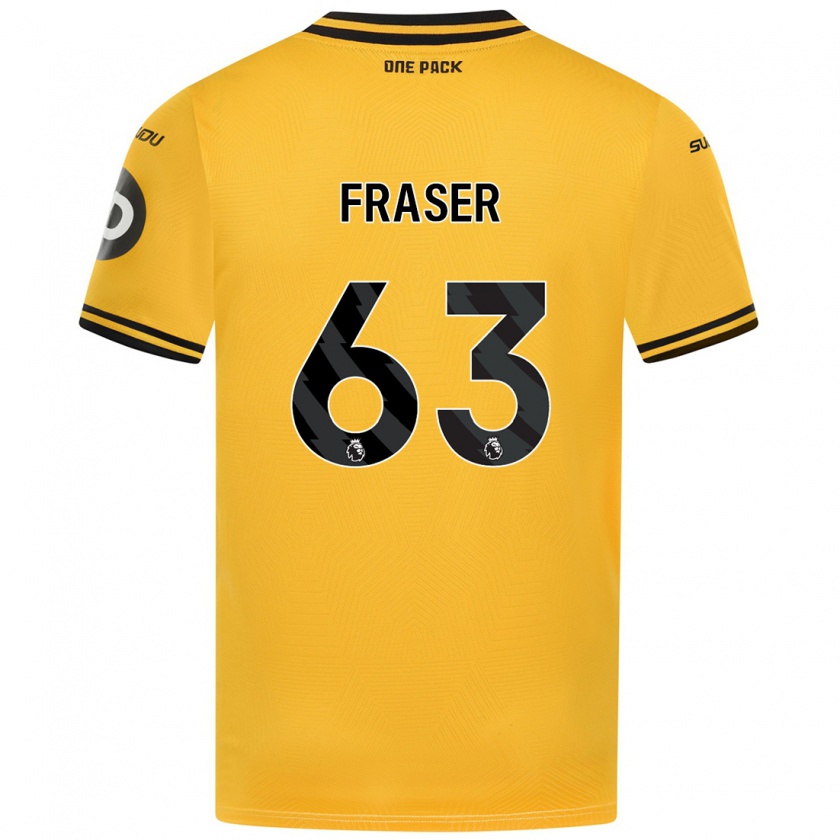 Kandiny Kinder Nathan Fraser #63 Gelb Heimtrikot Trikot 2024/25 T-Shirt