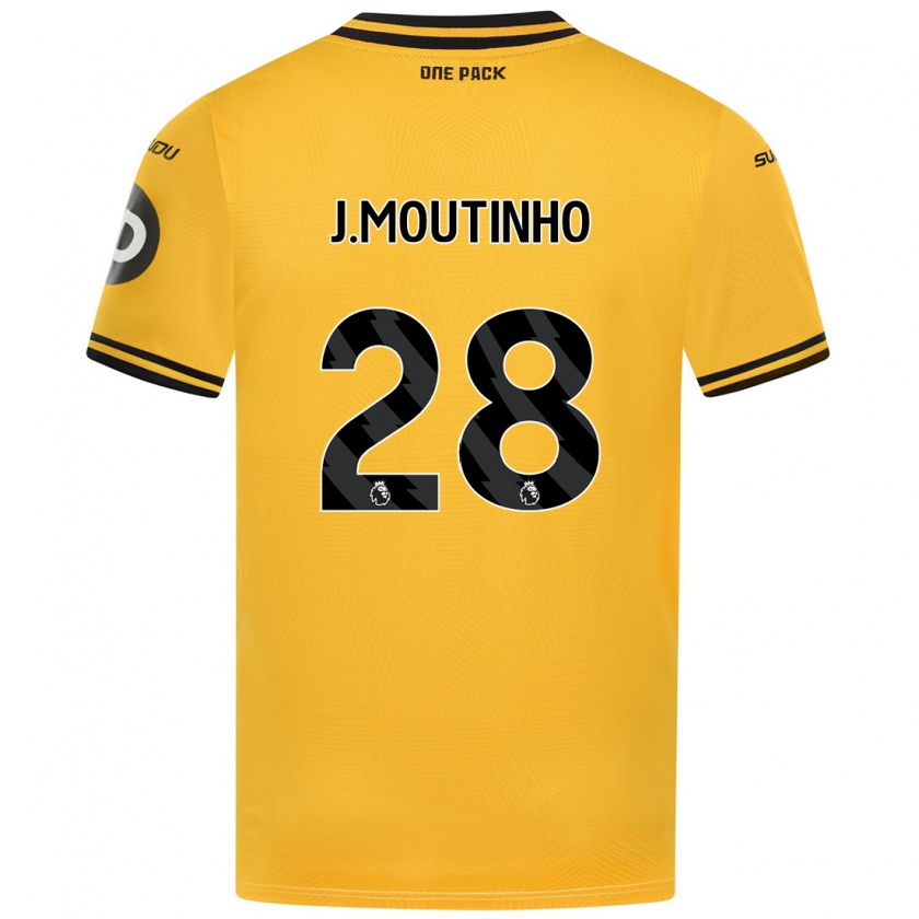 Kandiny Kinder Joao Moutinho #28 Gelb Heimtrikot Trikot 2024/25 T-Shirt