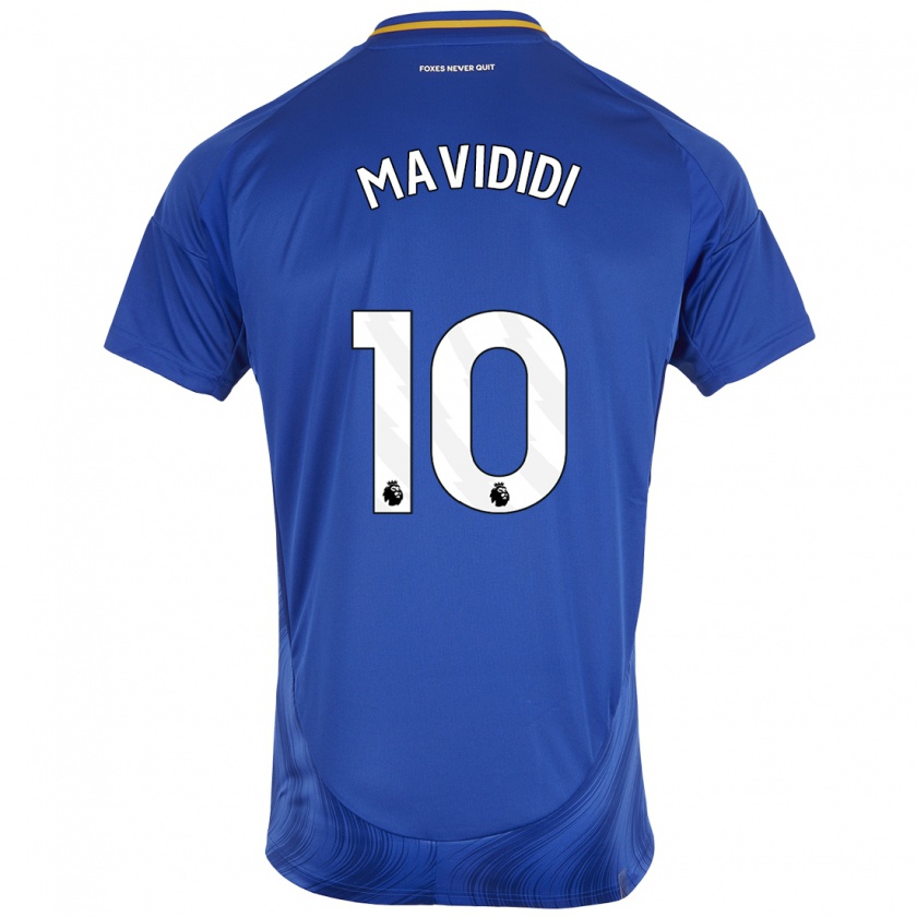 Kandiny Kinder Stephy Mavididi #10 Blau Weiß Heimtrikot Trikot 2024/25 T-Shirt