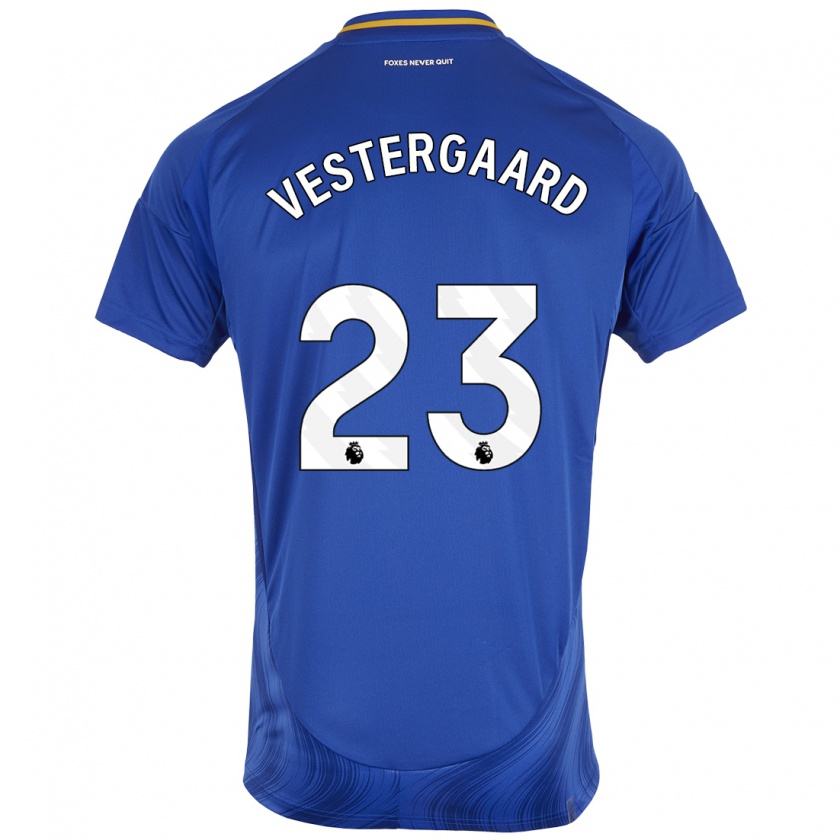 Kandiny Kinder Jannik Vestergaard #23 Blau Weiß Heimtrikot Trikot 2024/25 T-Shirt