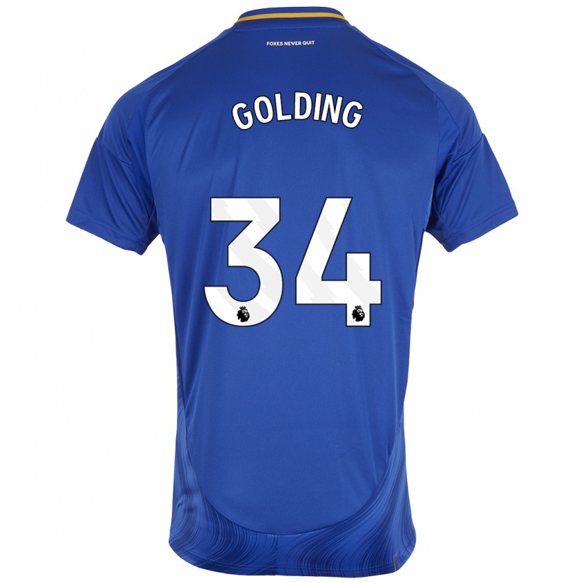 Kandiny Kinder Michael Golding #34 Blau Weiß Heimtrikot Trikot 2024/25 T-Shirt