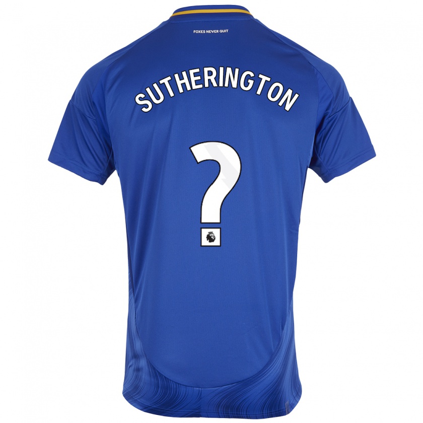 Kandiny Kinder Harry Sutherington #0 Blau Weiß Heimtrikot Trikot 2024/25 T-Shirt