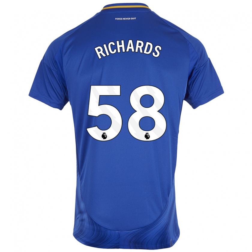 Kandiny Kinder Amani Richards #58 Blau Weiß Heimtrikot Trikot 2024/25 T-Shirt