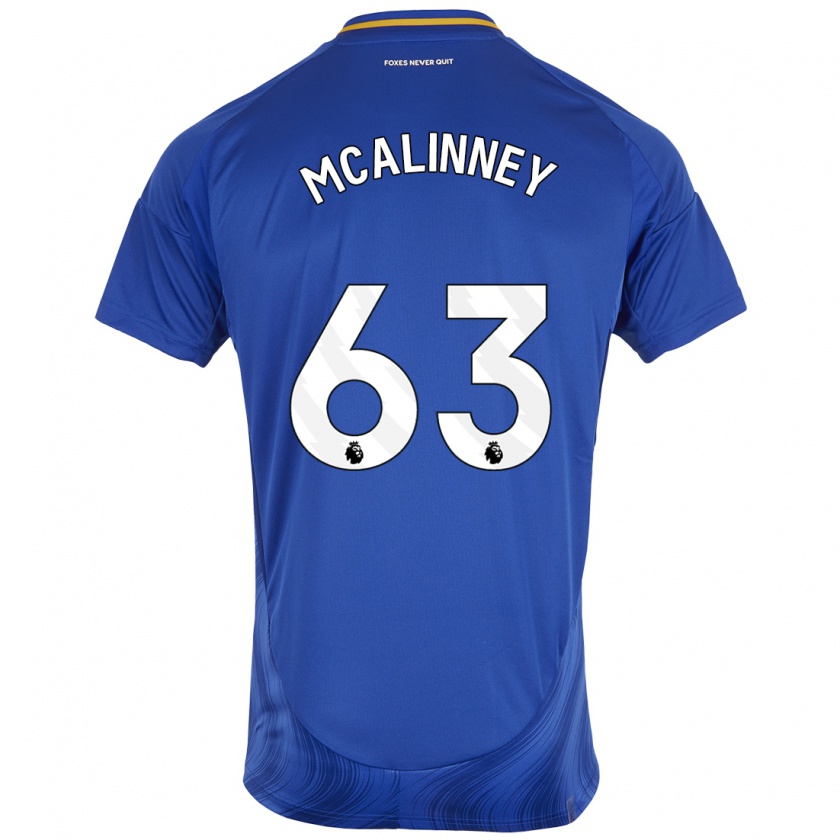 Kandiny Kinder Liam Mcalinney #63 Blau Weiß Heimtrikot Trikot 2024/25 T-Shirt