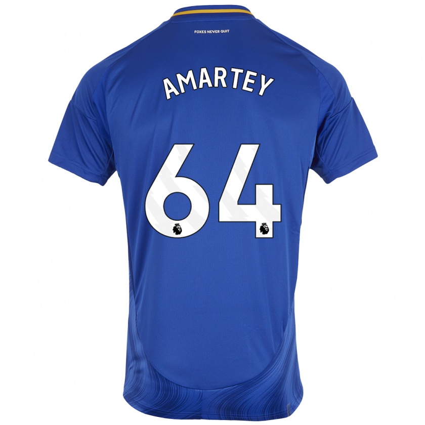 Kandiny Kinder Bobby Amartey #64 Blau Weiß Heimtrikot Trikot 2024/25 T-Shirt