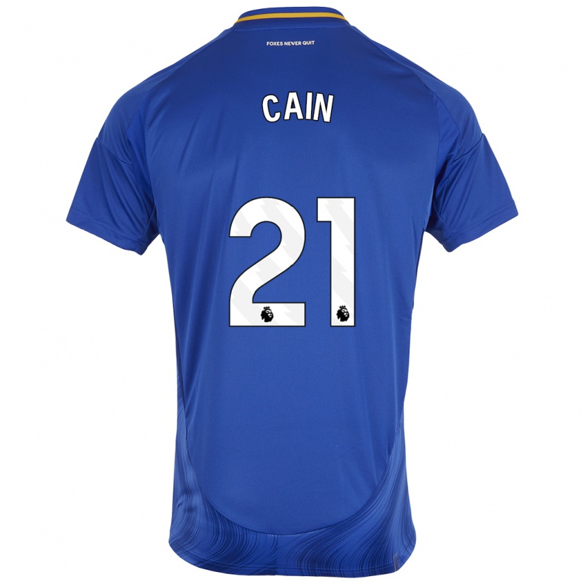 Kandiny Kinder Hannah Cain #21 Blau Weiß Heimtrikot Trikot 2024/25 T-Shirt