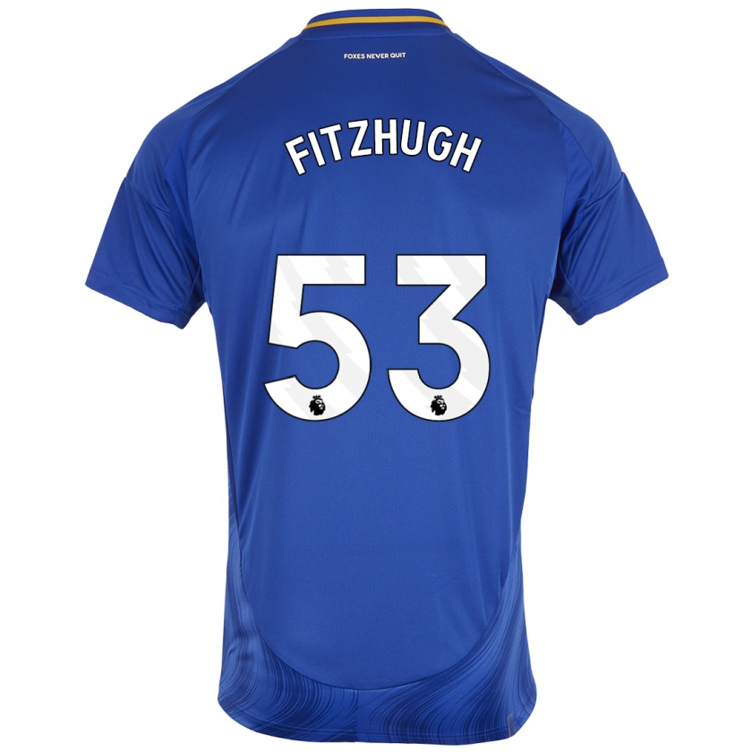 Kandiny Kinder Ethan Fitzhugh #53 Blau Weiß Heimtrikot Trikot 2024/25 T-Shirt