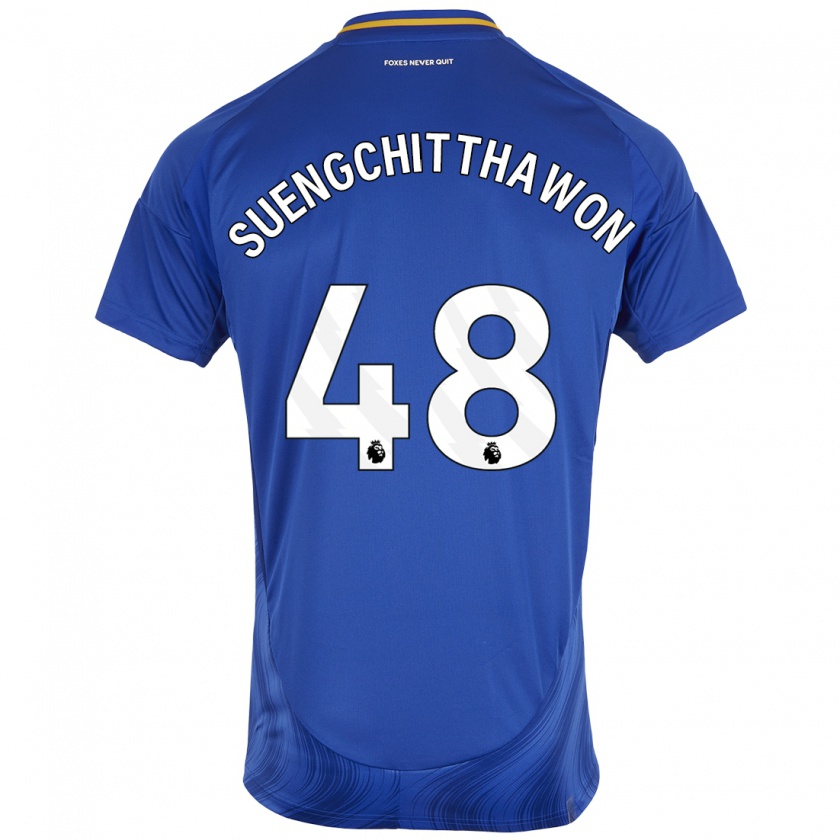 Kandiny Kinder Thanawat Suengchitthawon #48 Blau Weiß Heimtrikot Trikot 2024/25 T-Shirt