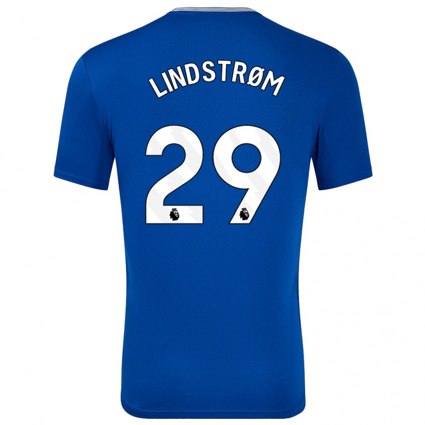 Kandiny Kinder Jesper Lindstrøm #29 Blau Mit Heimtrikot Trikot 2024/25 T-Shirt