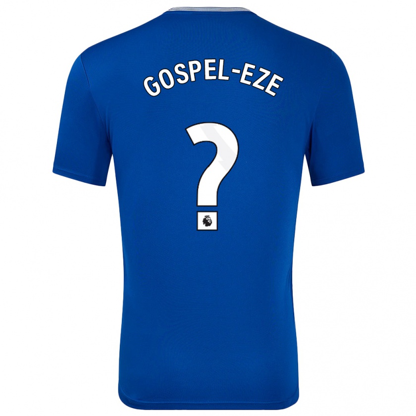 Kandiny Kinder Goodness Gospel-Eze #0 Blau Mit Heimtrikot Trikot 2024/25 T-Shirt