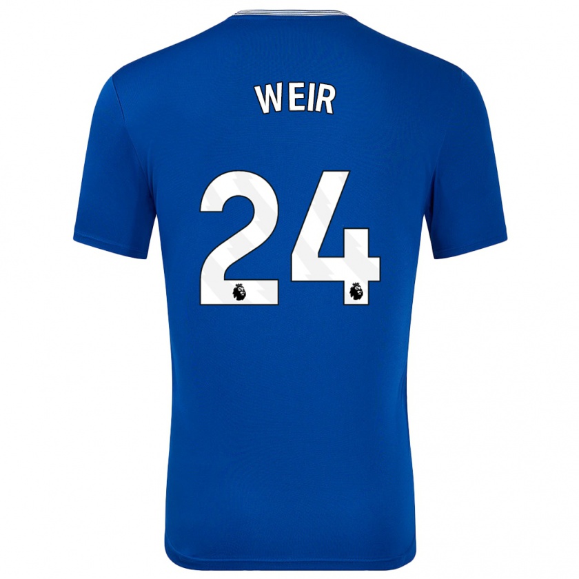 Kandiny Kinder Kenzie Weir #24 Blau Mit Heimtrikot Trikot 2024/25 T-Shirt