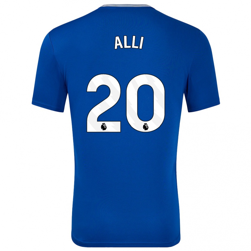 Kandiny Kinder Dele Alli #20 Blau Mit Heimtrikot Trikot 2024/25 T-Shirt