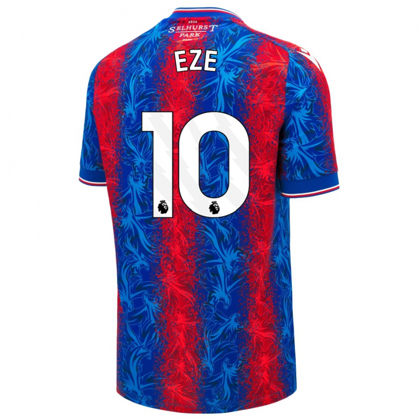 Kandiny Kinder Eberechi Eze #10 Rot Blauen Streifen Heimtrikot Trikot 2024/25 T-Shirt