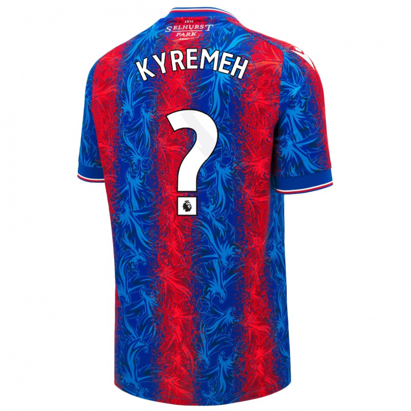 Kandiny Kinder Jerome Kyremeh #0 Rot Blauen Streifen Heimtrikot Trikot 2024/25 T-Shirt