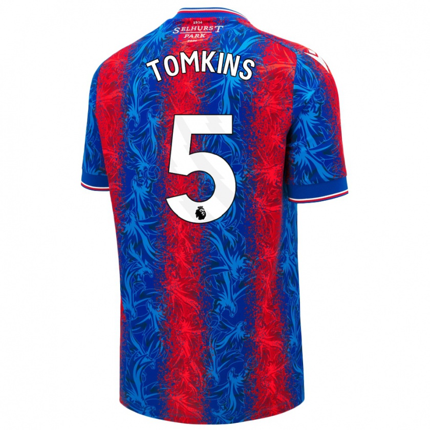 Kandiny Kinder James Tomkins #5 Rot Blauen Streifen Heimtrikot Trikot 2024/25 T-Shirt