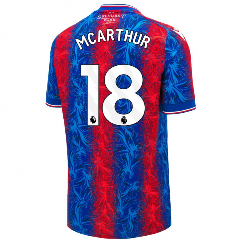 Kandiny Kinder James Mcarthur #18 Rot Blauen Streifen Heimtrikot Trikot 2024/25 T-Shirt