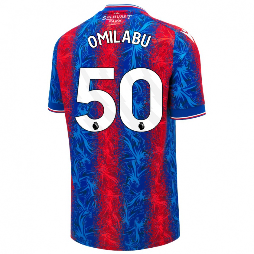 Kandiny Kinder David Omilabu #50 Rot Blauen Streifen Heimtrikot Trikot 2024/25 T-Shirt