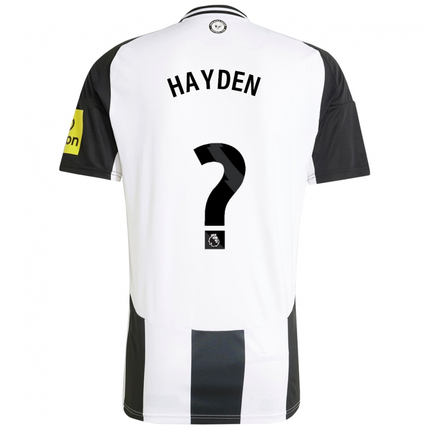 Kandiny Kinder Isaac Hayden #0 Weiß Schwarz Heimtrikot Trikot 2024/25 T-Shirt