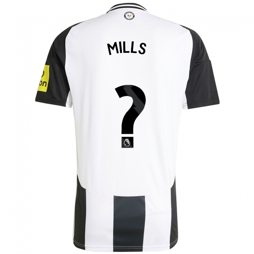 Kandiny Kinder Michael Mills #0 Weiß Schwarz Heimtrikot Trikot 2024/25 T-Shirt