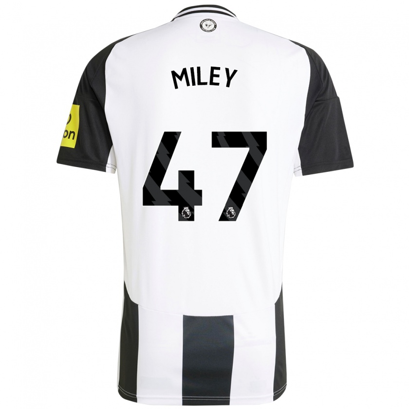 Kandiny Kinder Jamie Miley #47 Weiß Schwarz Heimtrikot Trikot 2024/25 T-Shirt