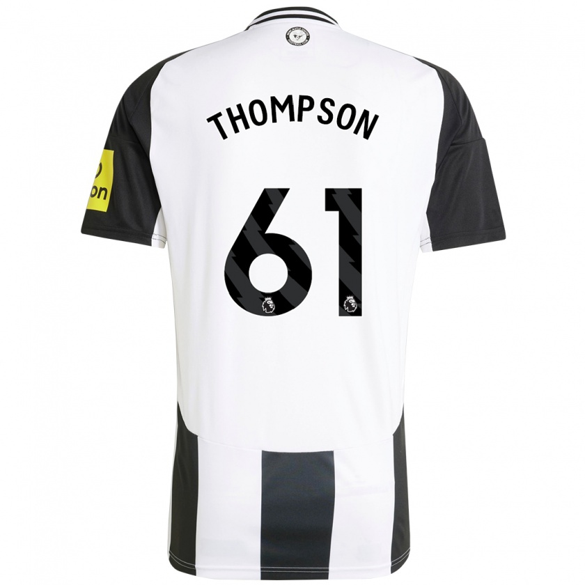 Kandiny Kinder Max Thompson #61 Weiß Schwarz Heimtrikot Trikot 2024/25 T-Shirt