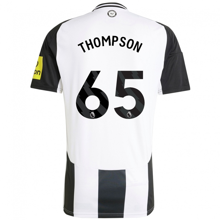 Kandiny Kinder Ciaran Thompson #65 Weiß Schwarz Heimtrikot Trikot 2024/25 T-Shirt