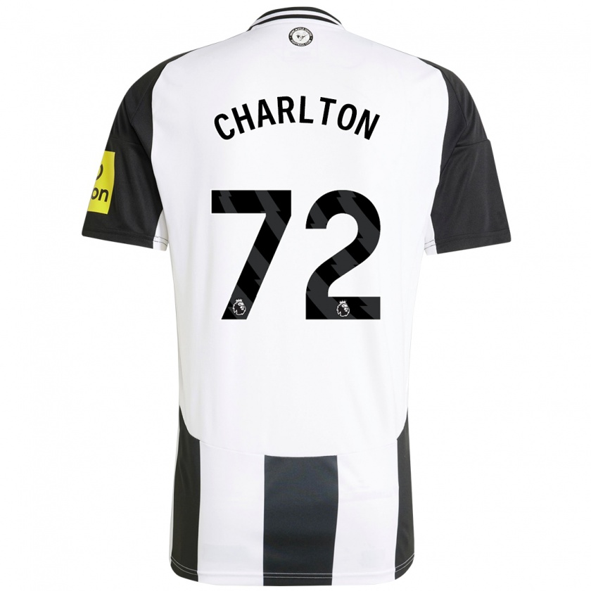 Kandiny Kinder Dylan Charlton #72 Weiß Schwarz Heimtrikot Trikot 2024/25 T-Shirt