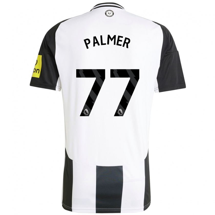 Kandiny Kinder Darren Palmer #77 Weiß Schwarz Heimtrikot Trikot 2024/25 T-Shirt