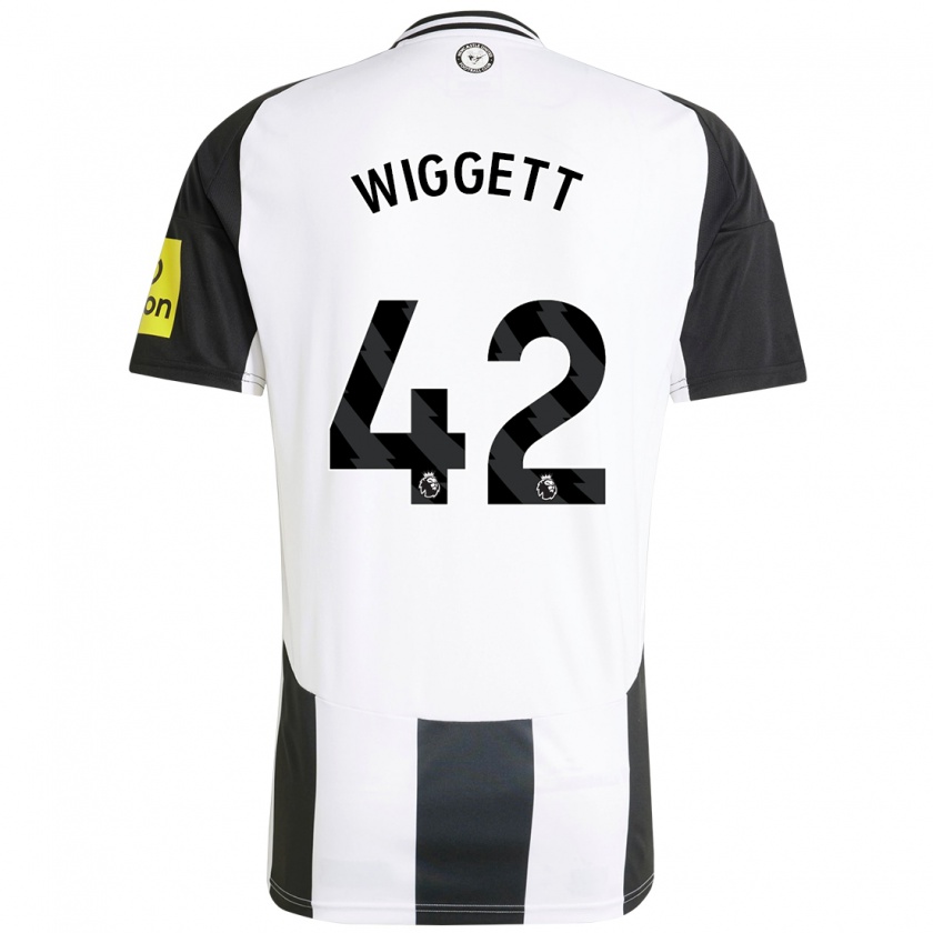 Kandiny Kinder Charlie Wiggett #42 Weiß Schwarz Heimtrikot Trikot 2024/25 T-Shirt