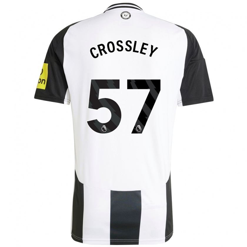 Kandiny Kinder Kyle Crossley #57 Weiß Schwarz Heimtrikot Trikot 2024/25 T-Shirt