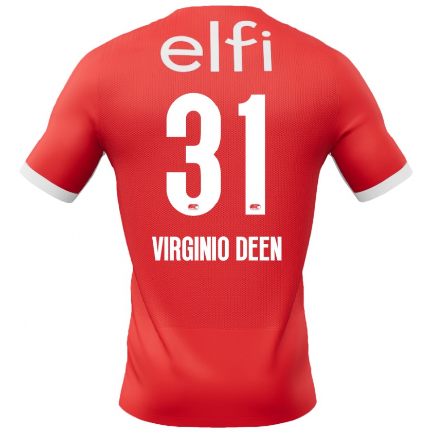 Kandiny Kinder Daniël Virginio Deen #31 Rot Weiß Heimtrikot Trikot 2024/25 T-Shirt