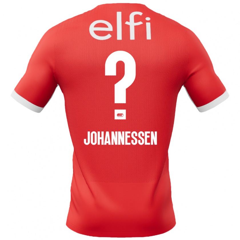 Kandiny Kinder Tómas Johannessen #0 Rot Weiß Heimtrikot Trikot 2024/25 T-Shirt