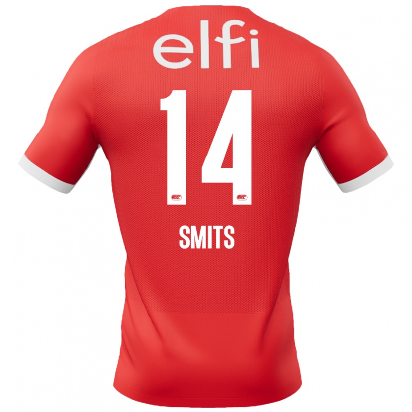 Kandiny Kinder Anthony Smits #14 Rot Weiß Heimtrikot Trikot 2024/25 T-Shirt