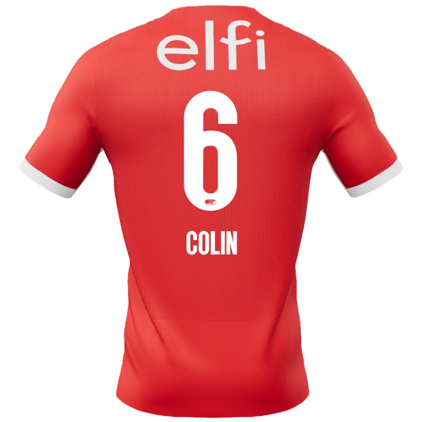 Kandiny Kinder Isa Colin #6 Rot Weiß Heimtrikot Trikot 2024/25 T-Shirt