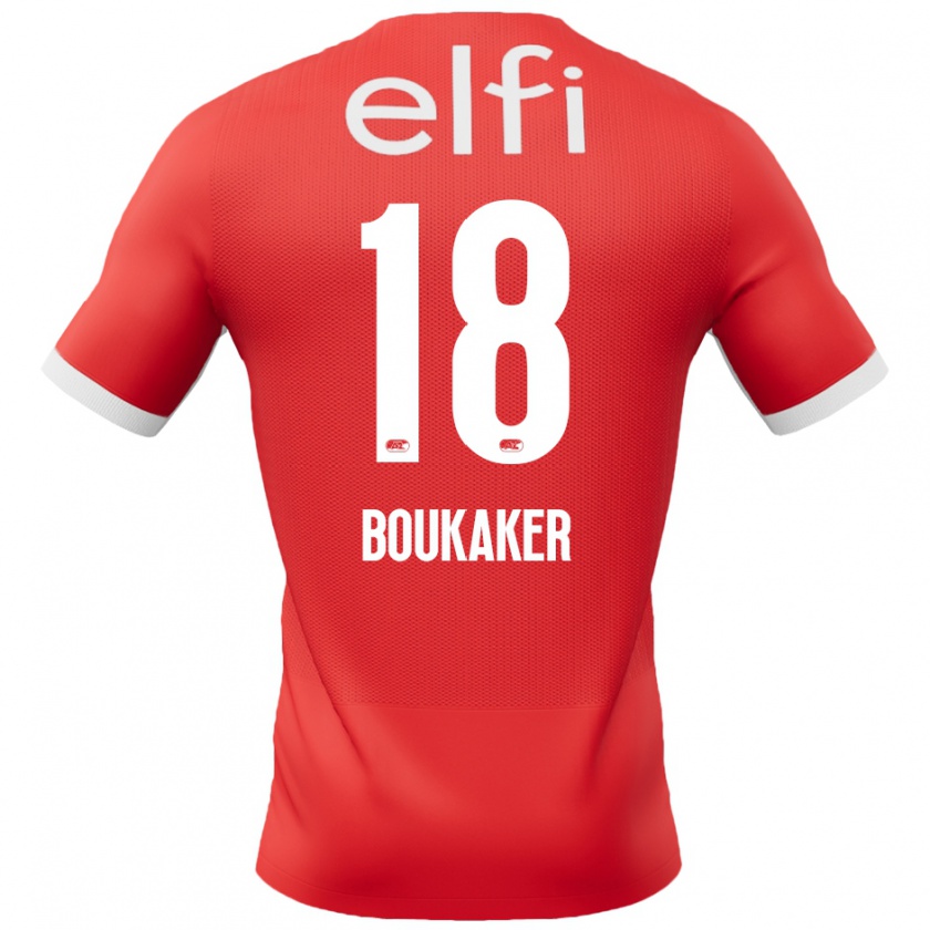 Kandiny Kinder Romaissa Boukaker #18 Rot Weiß Heimtrikot Trikot 2024/25 T-Shirt